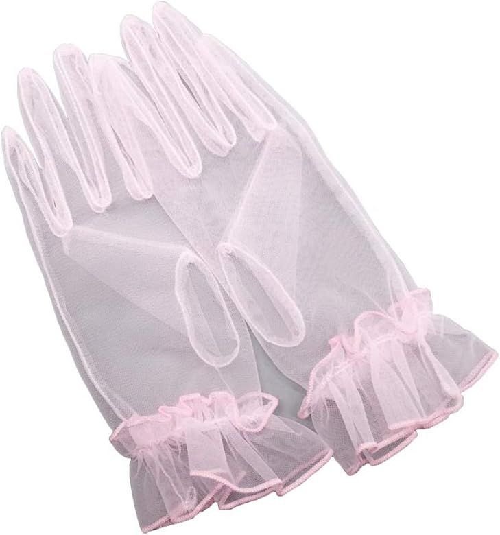 Tea Party Gloves Prom Evening Party Accessories Short Wrist Length | Amazon (US)