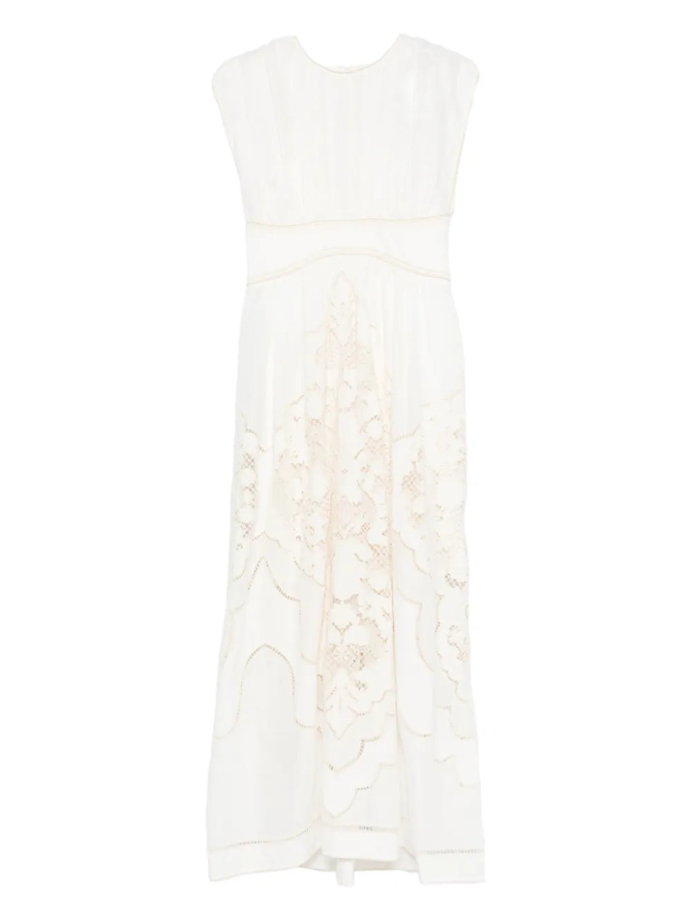 ZIMMERMANN Daylight waisted lace maxi dress - White | Farfetch Global