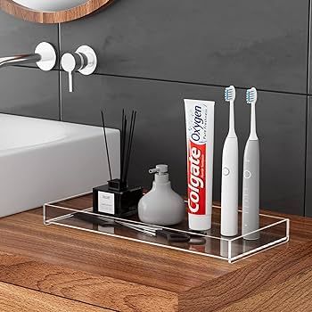 MaxGear Vanity Tray for Toilet Tank, Storage Tray, Acrylic Bathroom & Bathtub Tray, Bathroom Orga... | Amazon (US)
