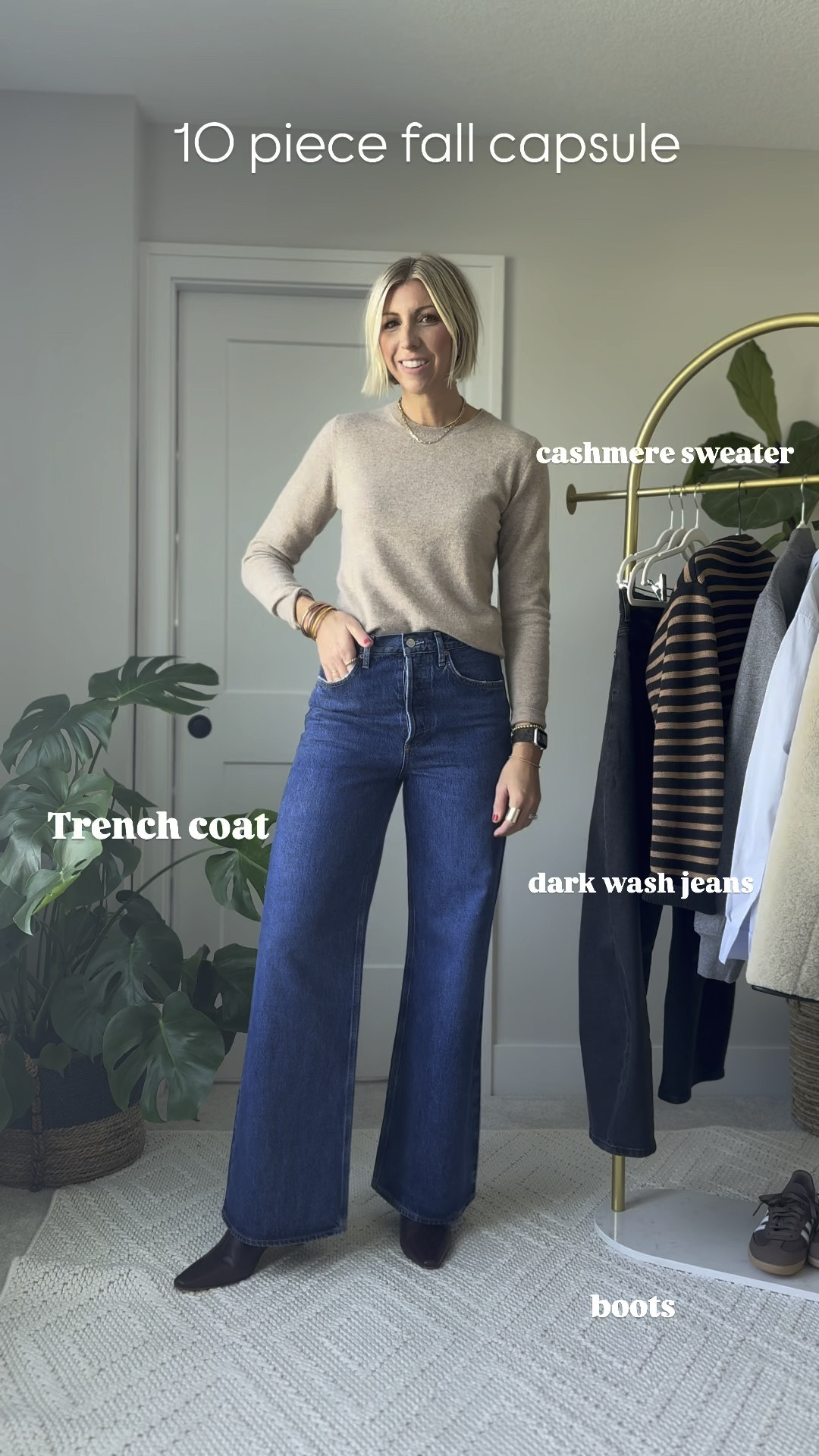These timeless pieces will not only elevate your style but also save you money in the long run! Less is more 👏🏻 a cashmere sweater, dark wash jeans, classic trench, boots 

#LTKOver40 #LTKStyleTip #LTKMidsize
