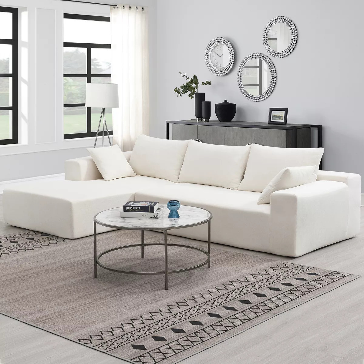 Modern Minimalist Style 2 PCS Modular Sectional Sofa Set, L Shape - ModernLuxe | Target