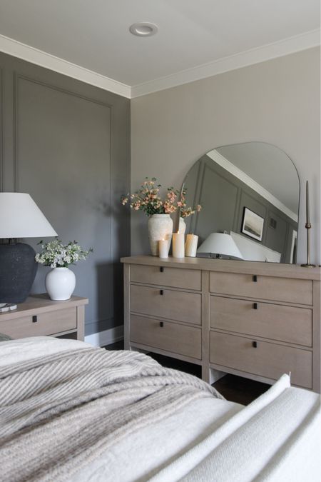I love the nightstand and dresser from the Pottery Barn farmhouse collection that we added to our primary bedroom! Although titled farmhouse, they could be styled with almost any decor. I love the color and how transitional they are! 

#LTKstyletip #LTKhome