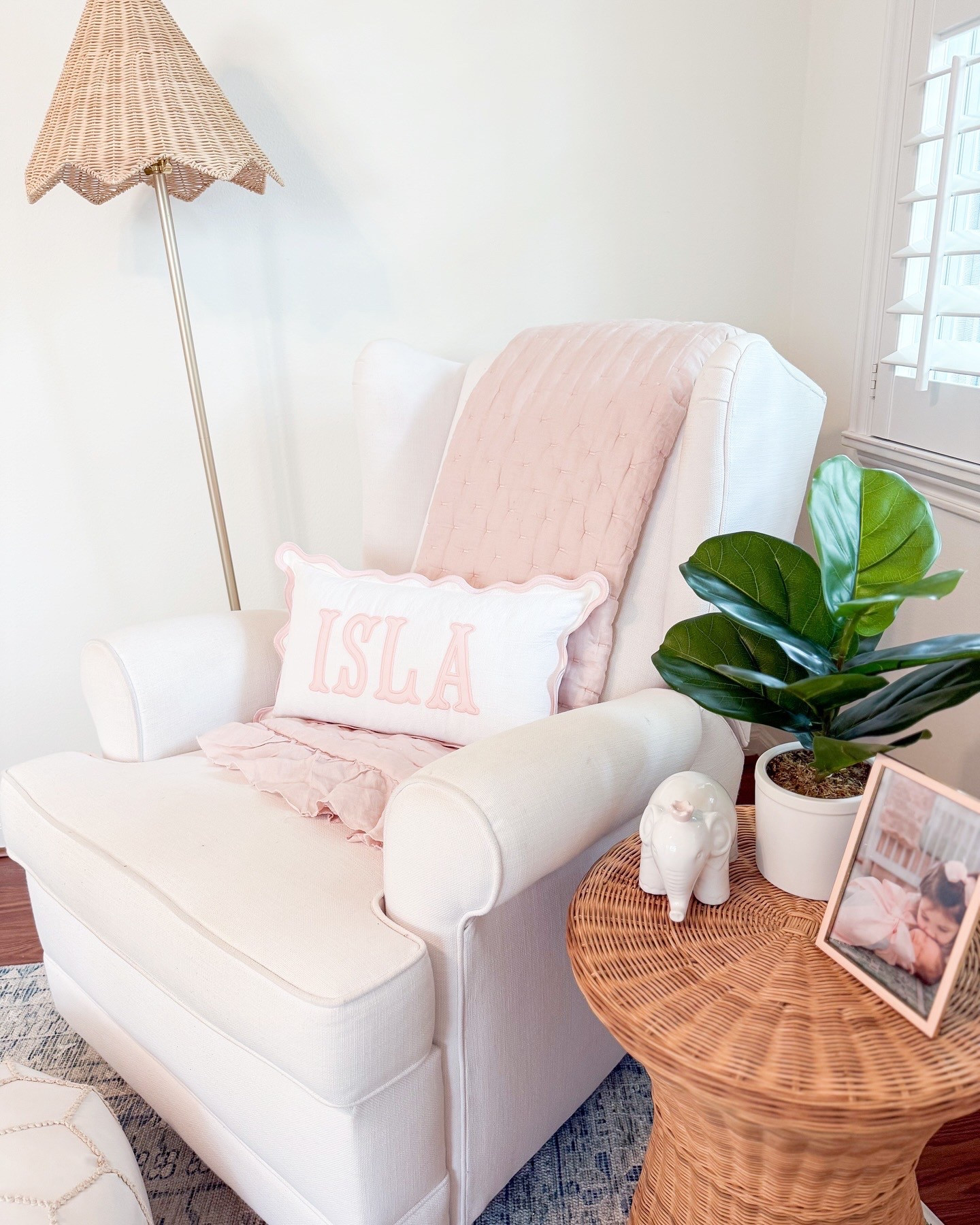 The sweetest scalloped monogrammed pillow by Rooney! 

#LTKKids #LTKBaby #LTKHome