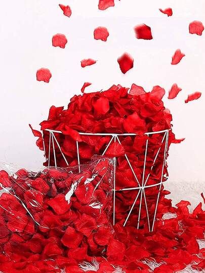 1200pcs Artificial Rose Petal,Artificial Flower Petal For Valentine's Day Wedding,Flower Decorati... | SHEIN