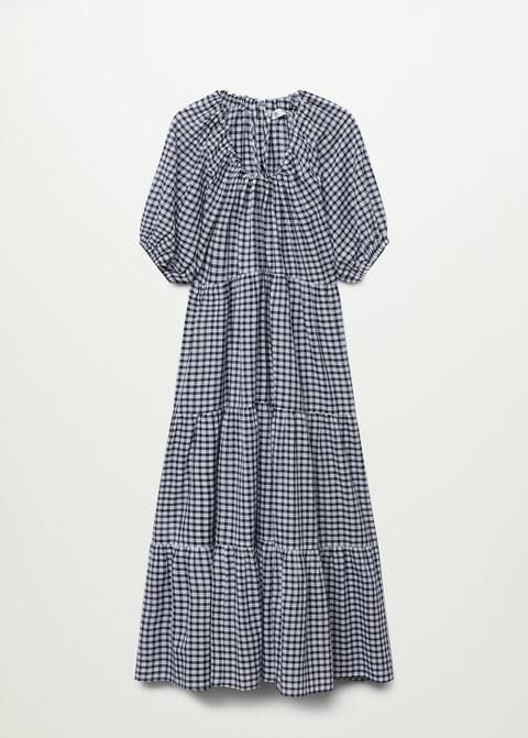 Check pattern midi dress | MANGO (US)