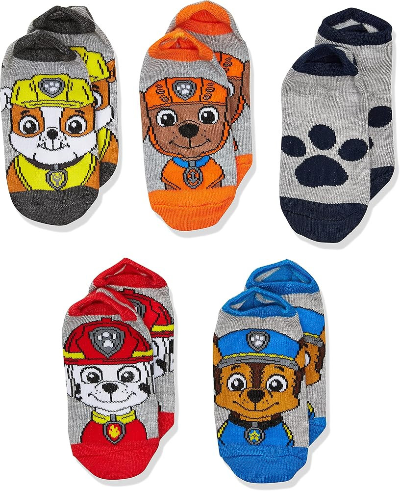 Nickelodeon Boys' Paw Patrol 5 Pack No Show Socks | Amazon (US)