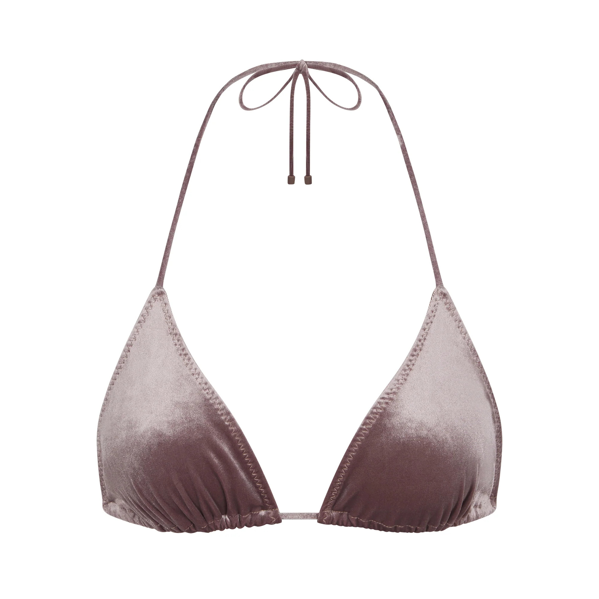 VELVET TRIANGLE BIKINI TOP | SKIMS (US)