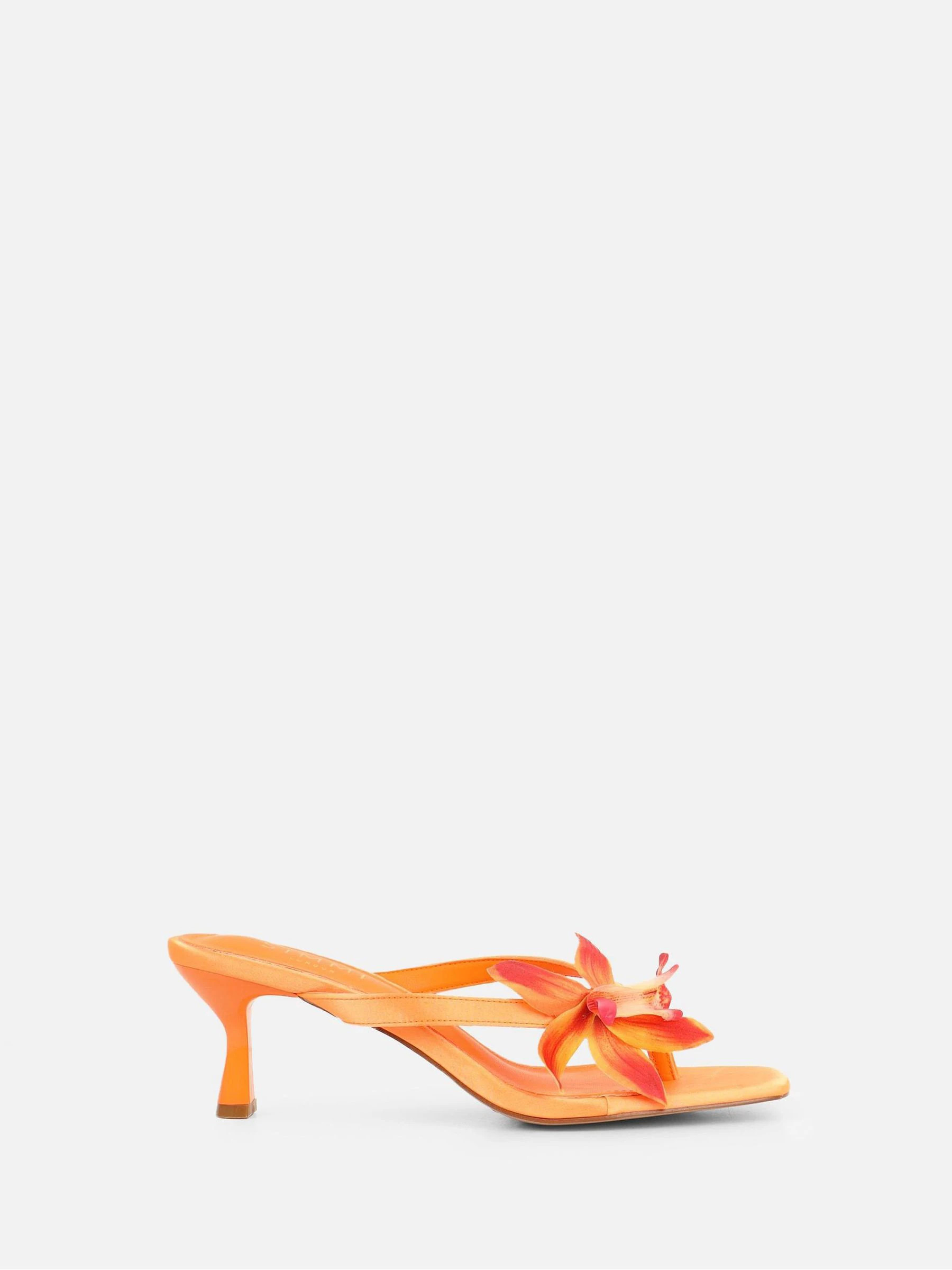 Simmi London Simmi London Orange Ruby Flower Detail Mules | Next US