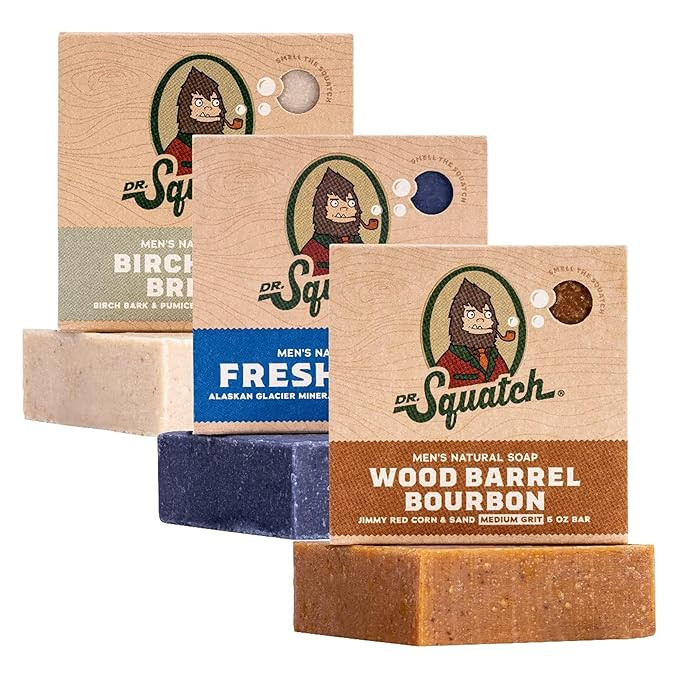 Dr. Squatch Natural Men’s Bar Soap - Cold Process Body Soap Bar with Natural Oils - Gifts for M... | Amazon (US)