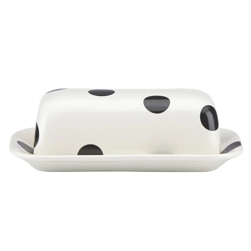 kate spade new york All in Good Taste Deco Dot Covered Butter Dish | Wayfair North America