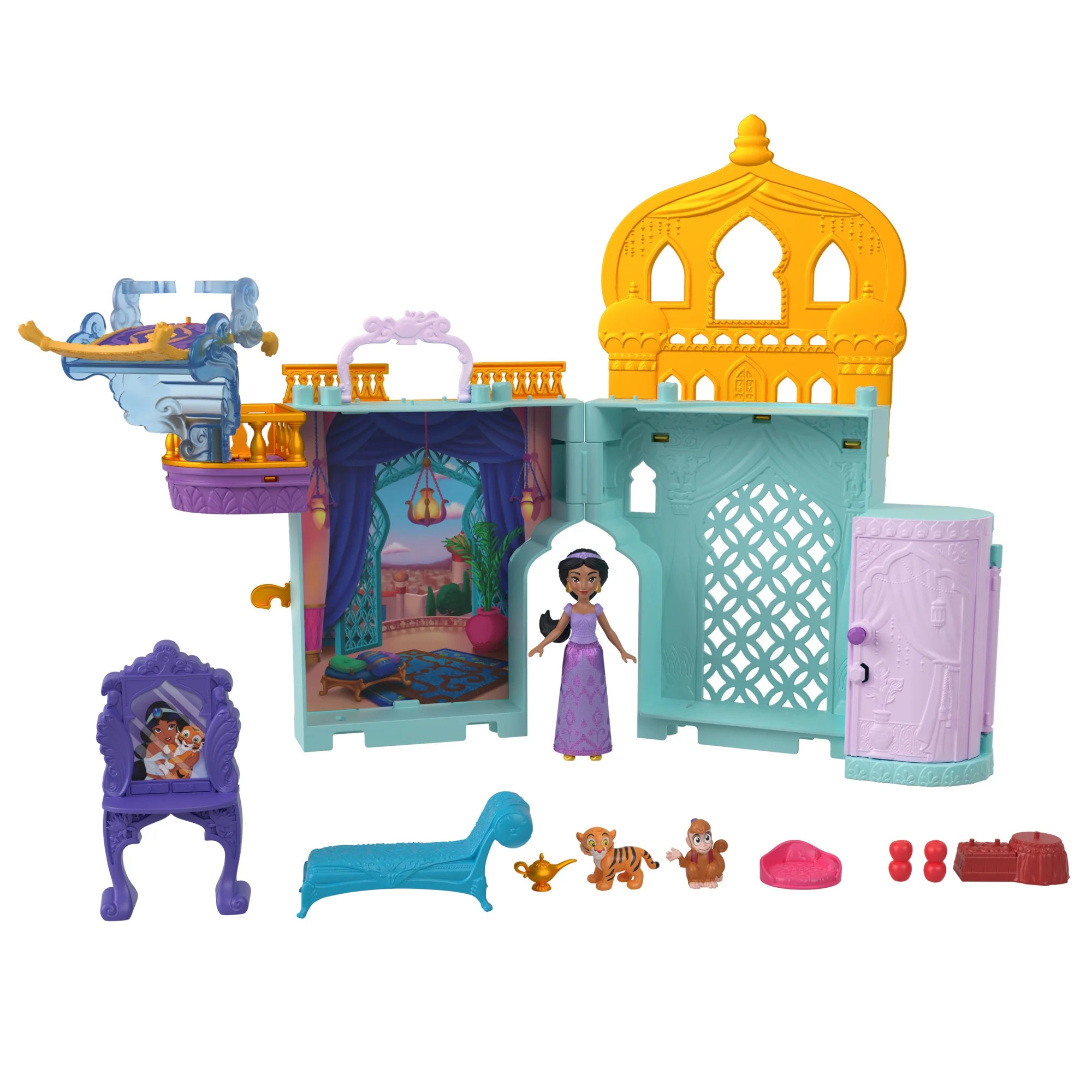 Disney Princess Jasmine Stacking Castle Doll House with Small Doll, Inspired by Disney Movie Aladdin | Walmart (US)