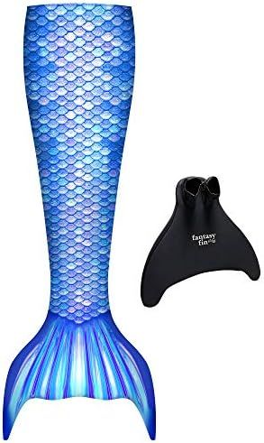 Fantasy Starter Mermaid Tail and Monofin for Swimming for Kids, Blue, Child Small/Medium | Amazon (US)