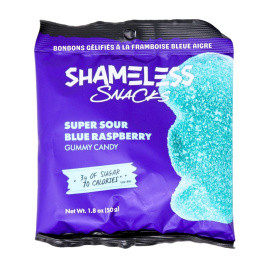 Shameless Snacks Low-Sugar Gummy Candy Super Sour Blue Raspberry, 50g | Natura Market
