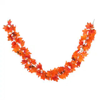 6ft. Glitter Orange Maple Leaf Chain Garland by Ashland® | Michaels | Michaels Stores