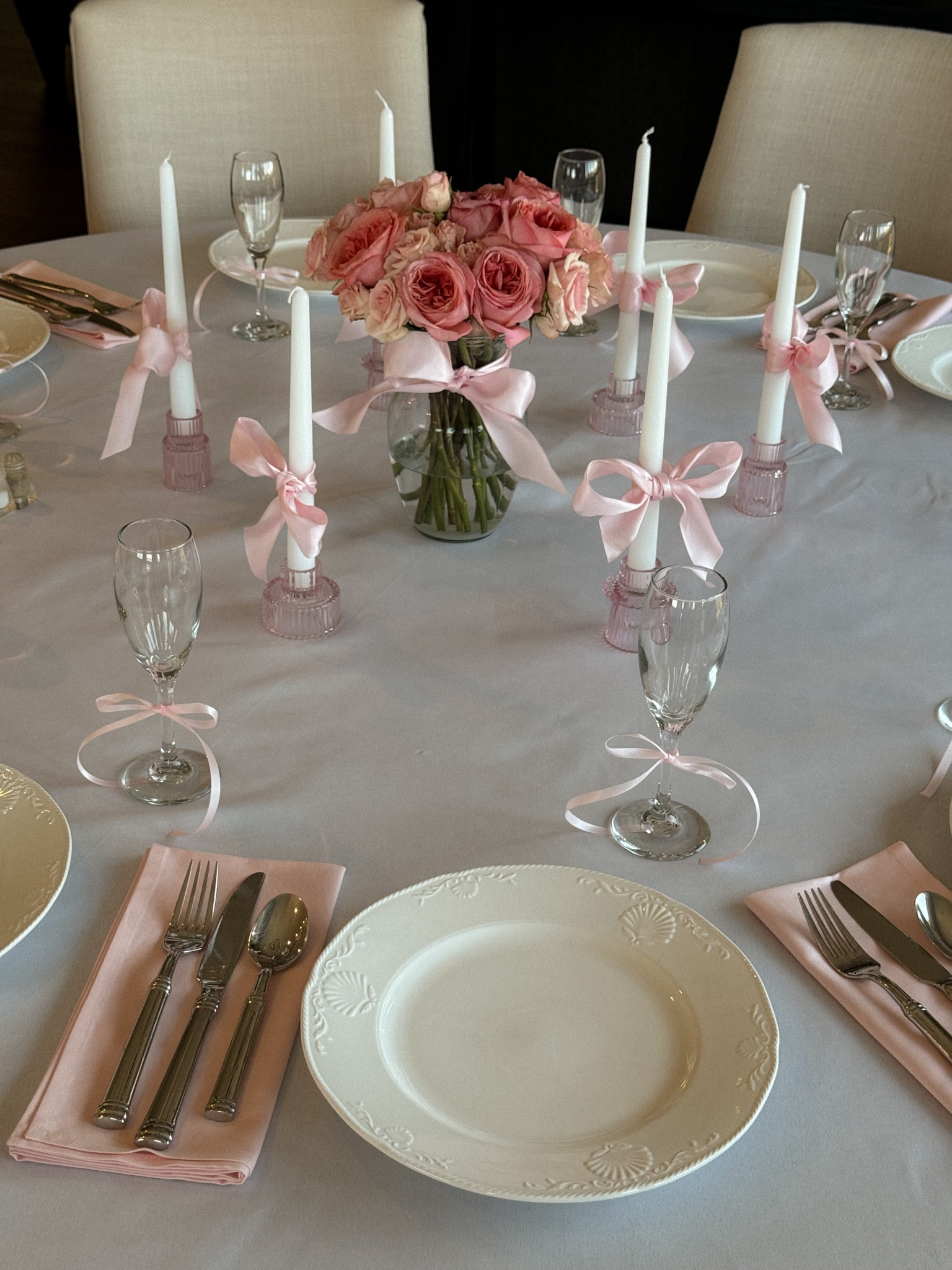 Pink brunch table decor 

Pink napkins, candles, table setting, table decor, candle holders, pink bows 

#LTKParties #LTKStyleTip #LTKHome