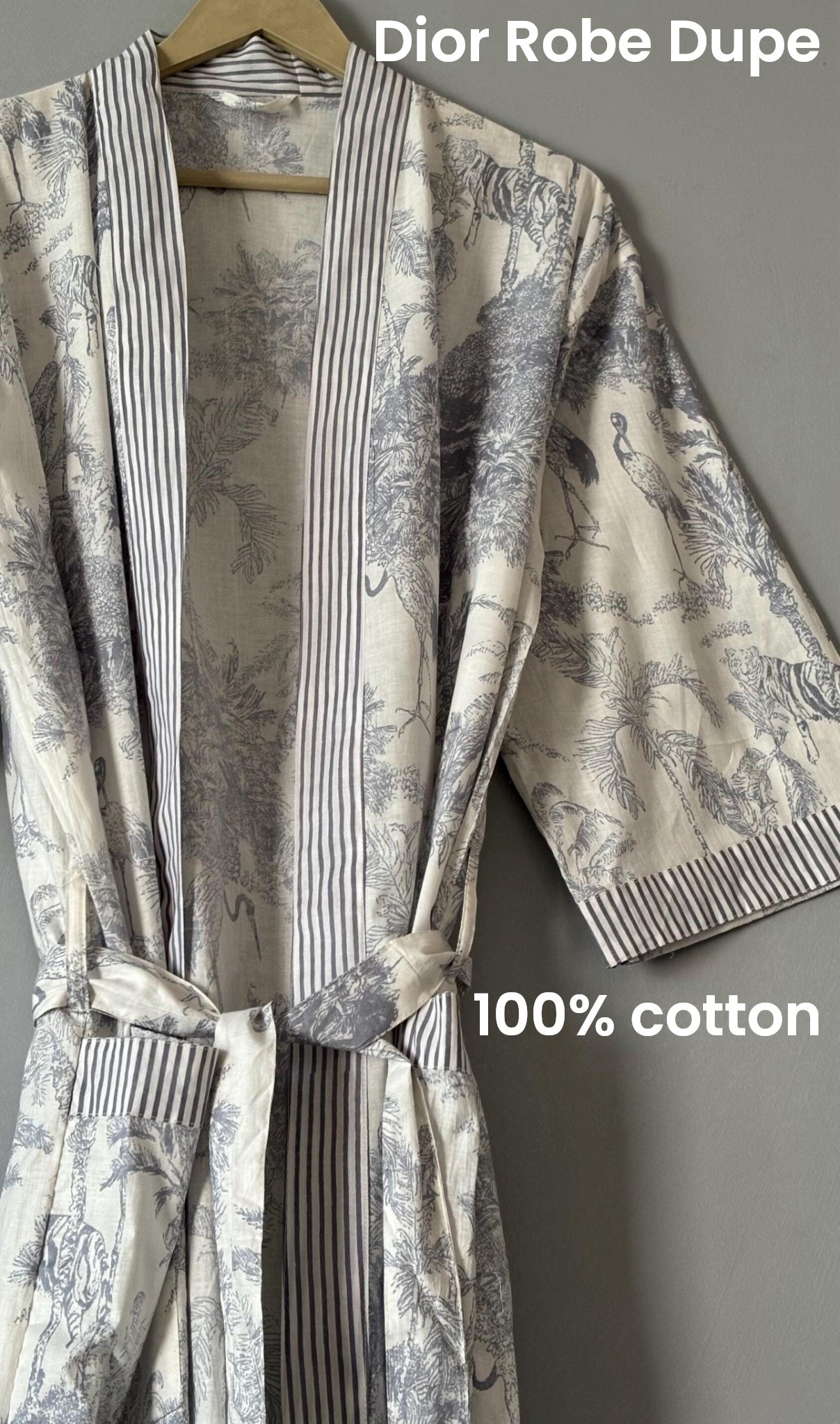 100% cotton robe,  Dior dupe $20 makes the perfect Christmas gift 

#LTKselfcare #LTKHoliday #LTKGiftGuide
