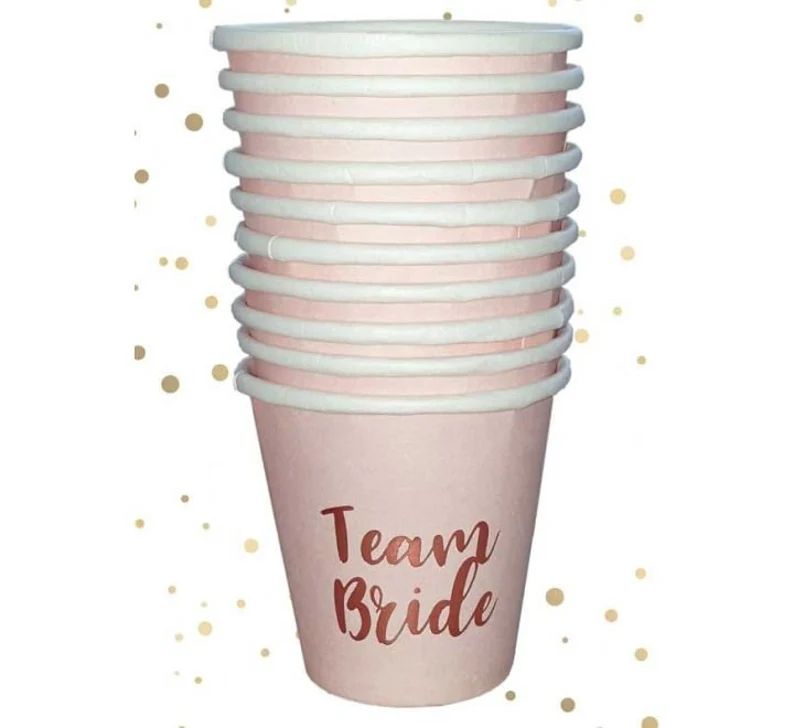 10 Rose Gold Blush Team Bride Shot Cups Hen Party Cups Rose | Etsy | Etsy (US)