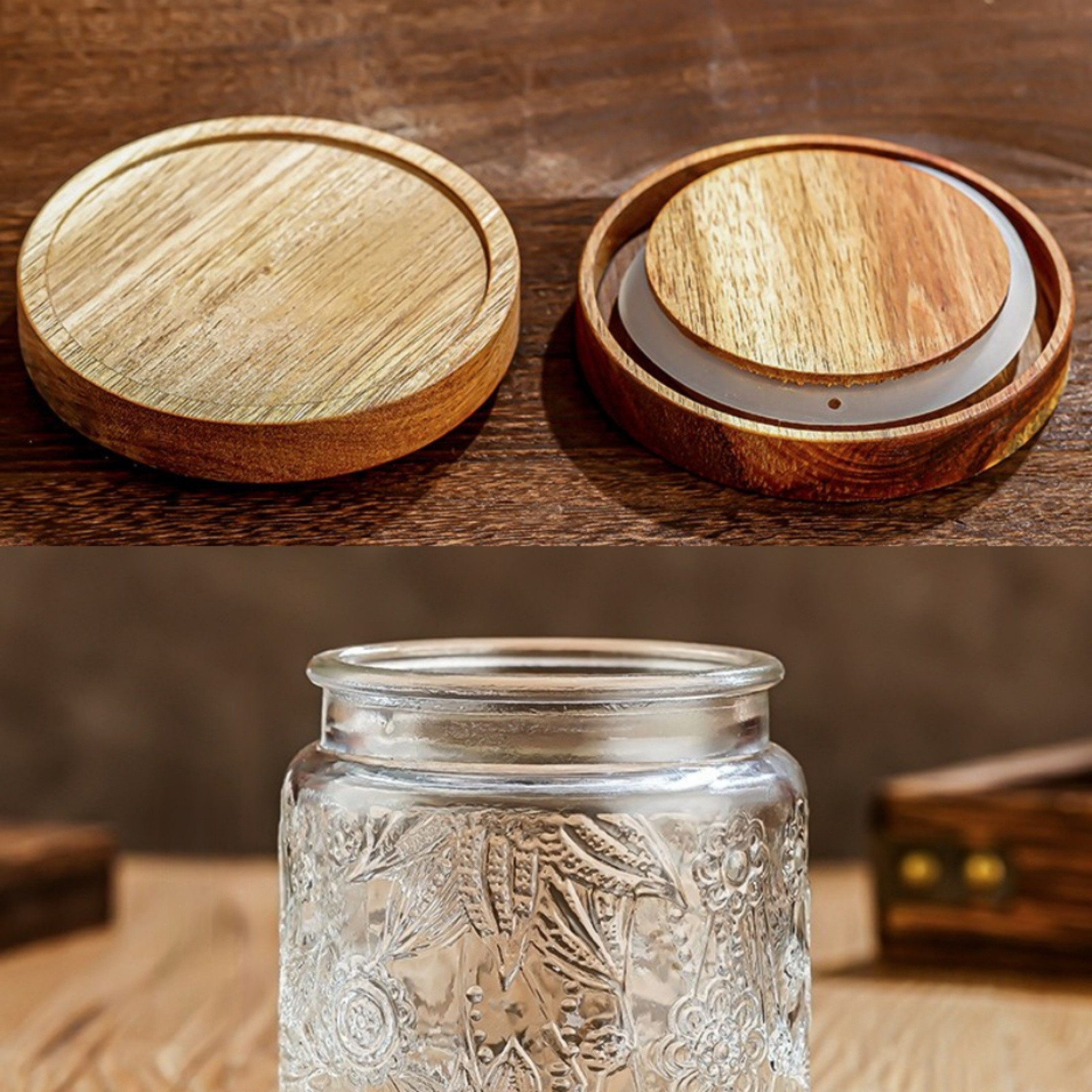 Sunflower Glass Storage Jar Bamboo Lid Portable Airtight - Temu | Temu Affiliate Program