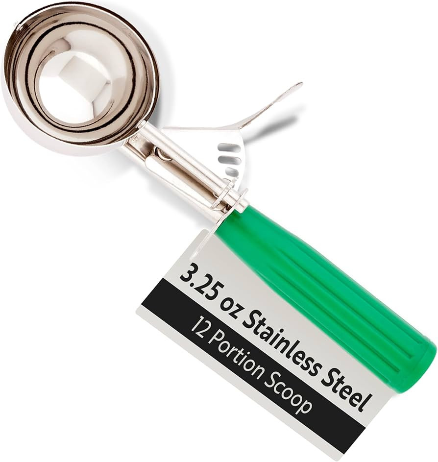 Restaurantware Met Lux 3.25 Ounce Portion Scoop 1 Trigger Release Cookie Scoop - With Green Handl... | Amazon (US)