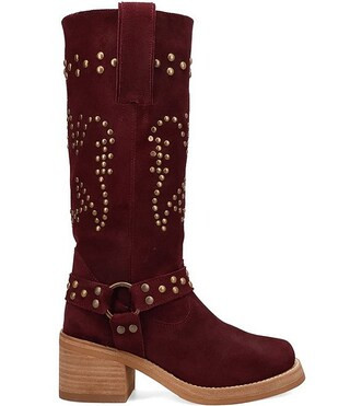 Dingo Troubadour Suede Studded Harness Tall Boots | Dillard's | Dillard's
