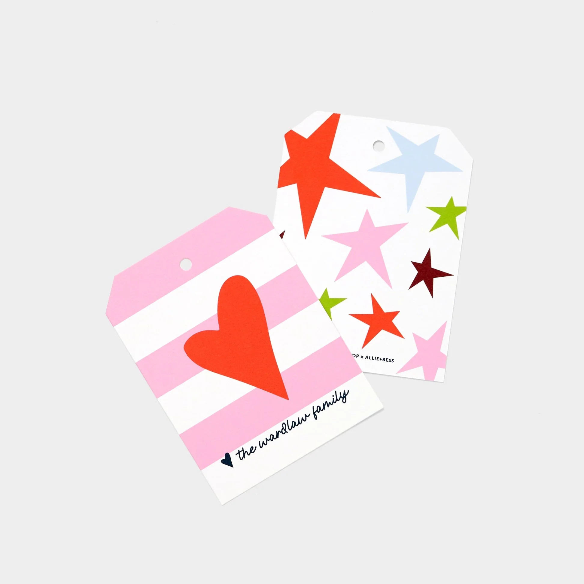 JCS x Allie+Bess Heart Personalized Gift Tags | Joy Creative Shop