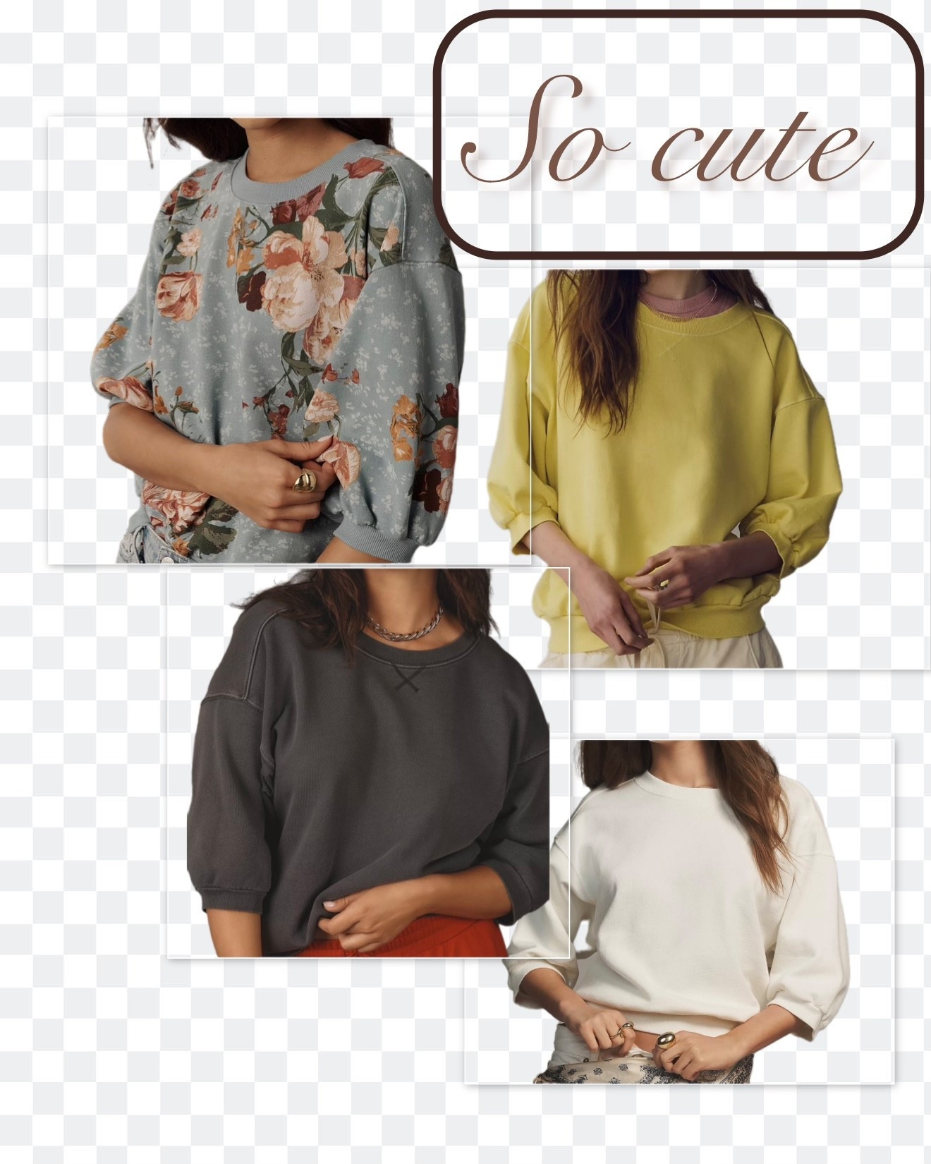 The cutest  3/4 sleeve sweatshirts! Perfect for spring 

#LTKSpringSale #LTKootd #LTKgrwm