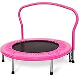 Merax 36-Inch Kids Trampoline Little Trampoline with Handle Mini Foldable Bungee Rebounder Trampolin | Amazon (US)