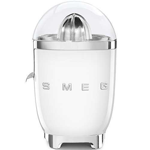 Smeg CJF01WHUK Retro 50's Style Citrus Juicer with Lid, Stainless Steel Reamer and Strainer, Anti-Drip Spout, White | Amazon (UK)