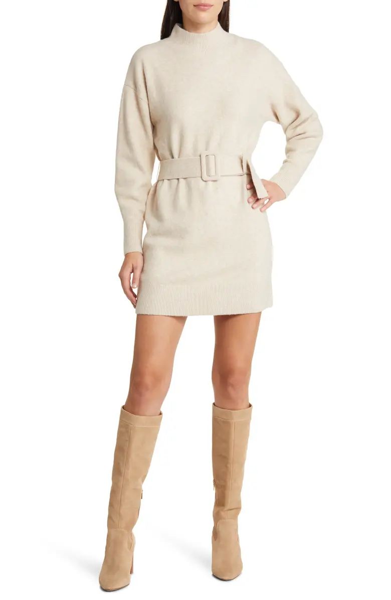 Long Sleeve Belted Sweater Dress | Nordstrom