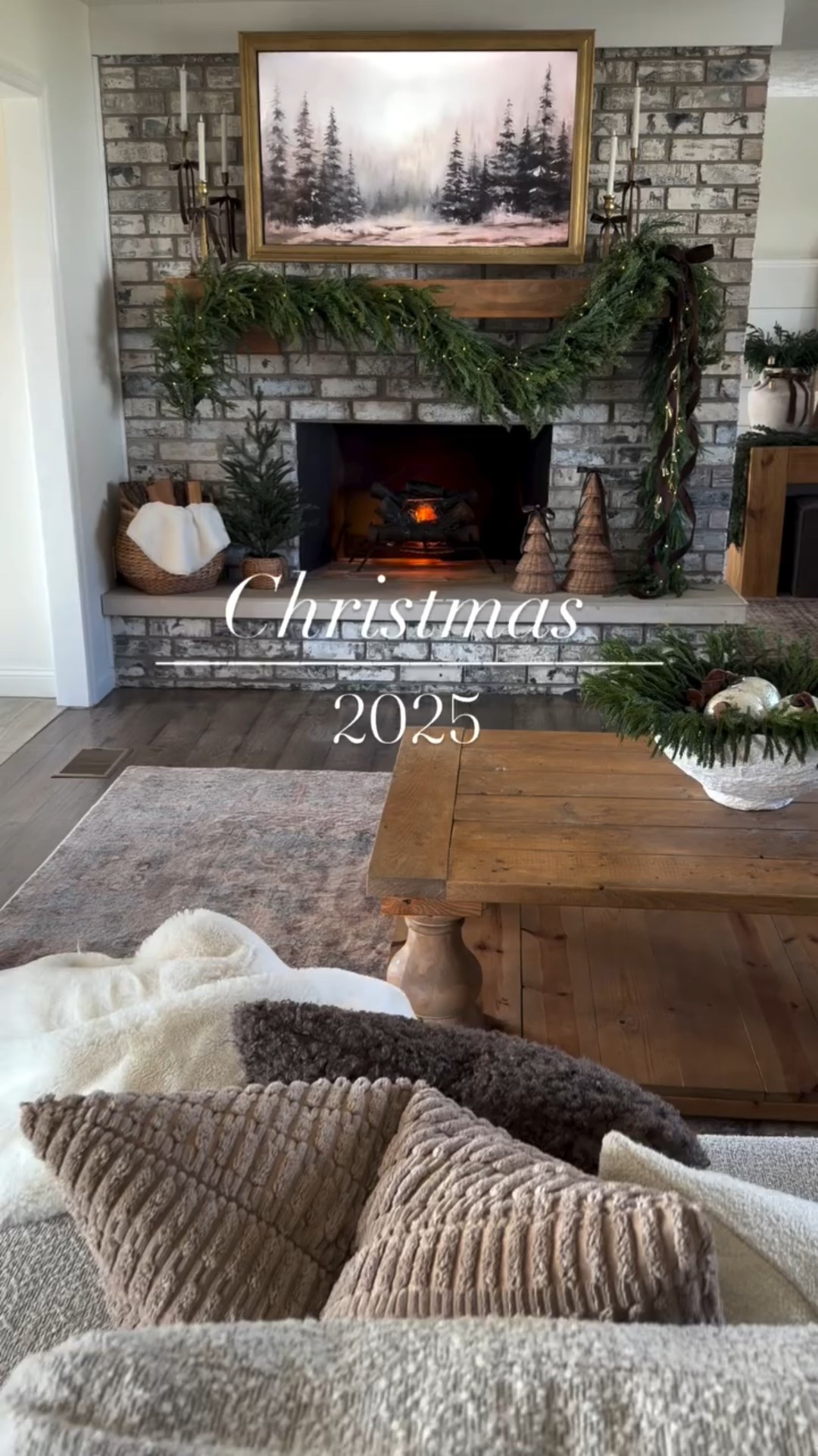 Christmas 2025 🤎 a little moody and a lot more simplistic. Having a toddler running around this year I’m doing less and picking more intentional pieces. It may not be the trending Ralph Lauren scheme but I’m loving it 🫶🏼

Modern organic Christmas. Christmas decor. Christmas entryway. Christmas console table. Christmas centerpiece . Christmas mantel

#LTKSeasonal