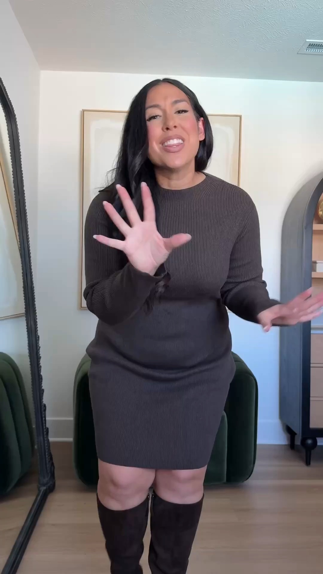 I love a good sweater dress and this one is perfect without being too bulky or heavy!

Fall dresses, sweater dresses for fall, mid size fall dresses, fall outfit ideas, boots and dresses outfits, affordable fall outfit ideas

#LTKootd #LTKMidsize