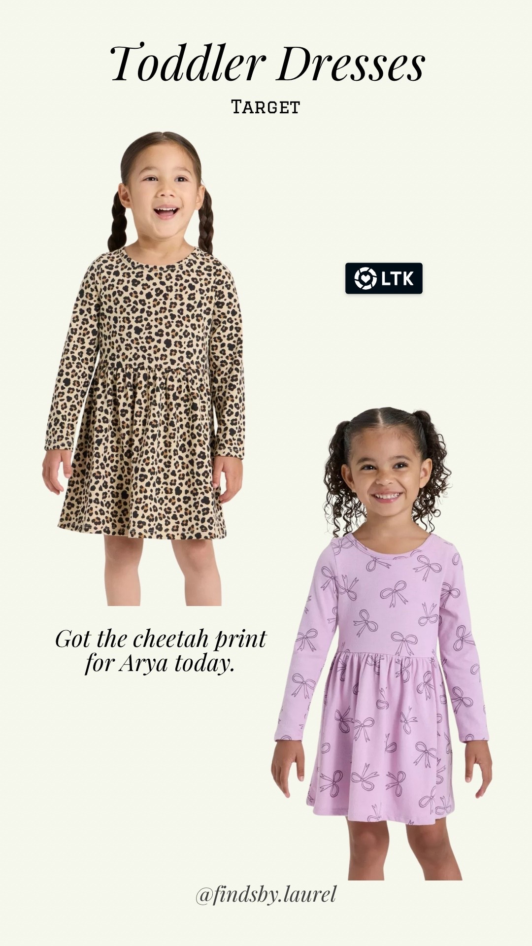 Toddler Dresses
These $8 toddler dresses from Target are too cute to pass up 😍 Got the cheetah print for Arya today!

#toddlersstyle #targetstyle #targetfinds #targetkids #toddlerdresses #fallkidsfashion #kidsstyle #targetshopping #momfinds #momlife #affordablekidsfashion #ltkfall #ltkkids #ltkbaby #ltkunder50 #targetdeals #cutekidsclothes #toddlermom