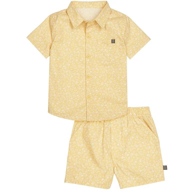 Modern Moments by Gerber Toddler Boy Woven Shirt and Short Set, Sizes 12M-5T | Walmart (US)