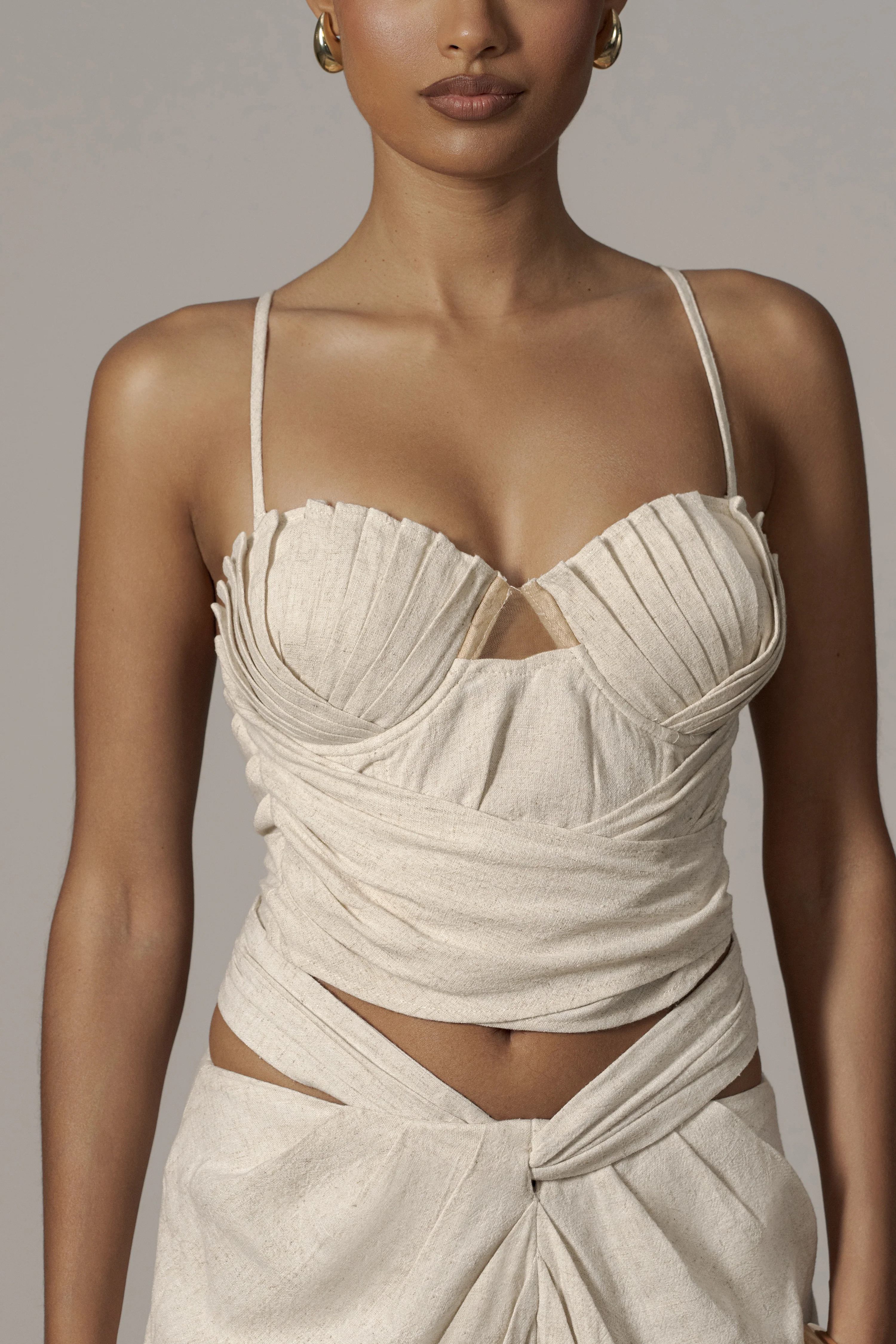 Natural Arielle Bustier Top | JLUXLABEL
