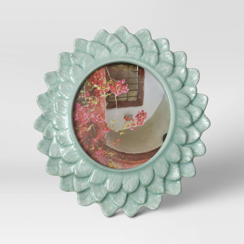 4" x 4" Stoneware Frame with Transparent Crackle Glaze Green - Opalhouse™ | Target