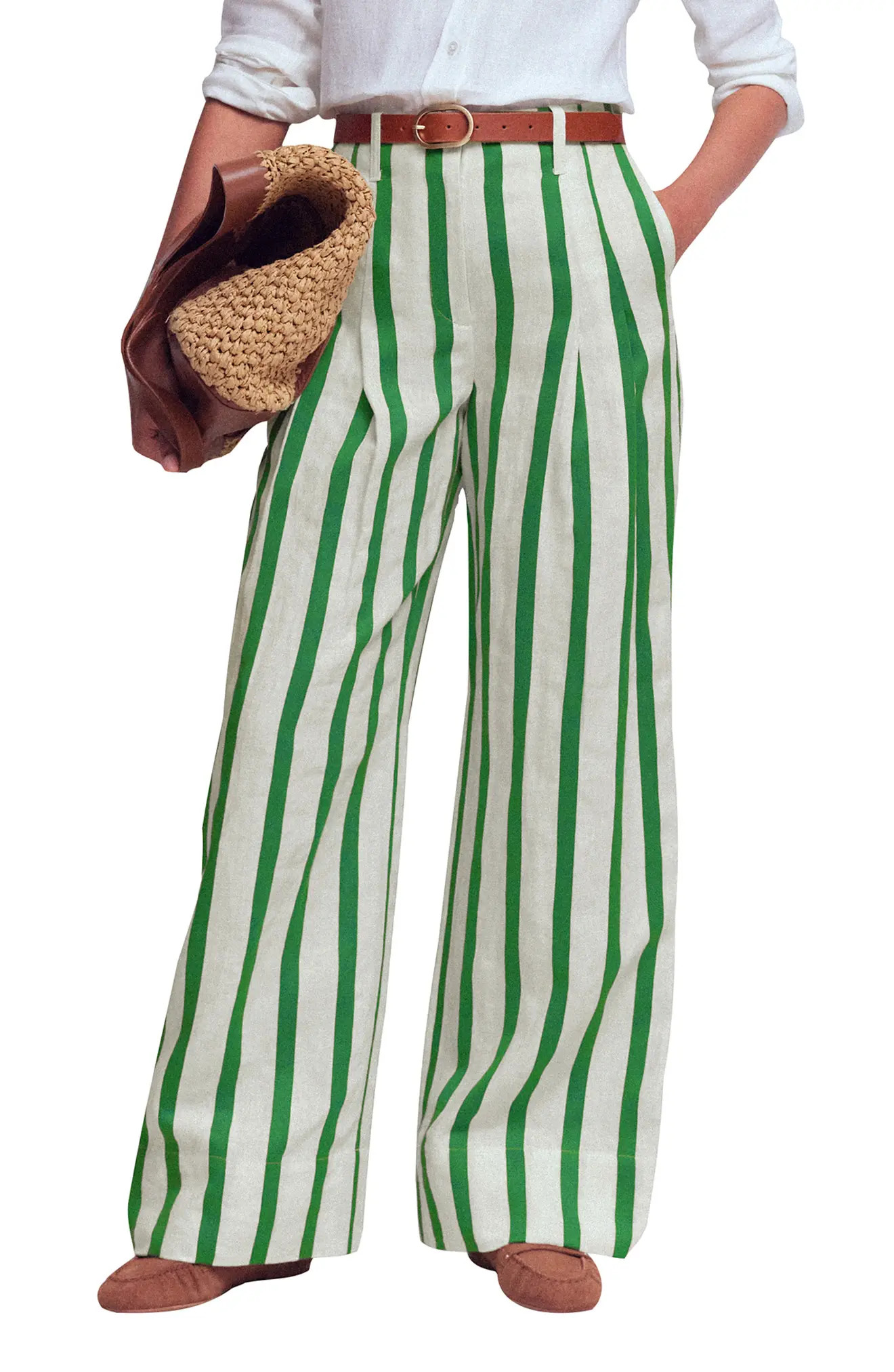 Pimlico Stripe LInen & Cotton Pants (Women) | Nordstrom | Nordstrom