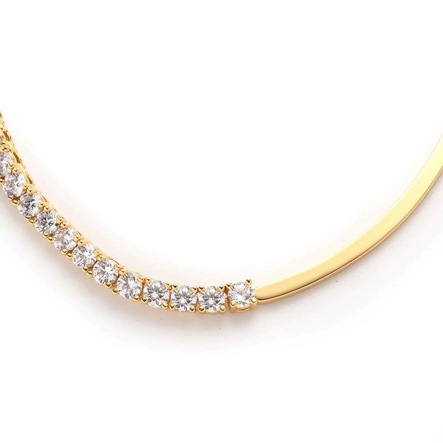 Anik Half Tennis Necklace | BONHEUR JEWELRY