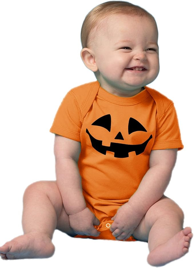 Cute Little Pumpkin | Infant, Baby Halloween Jack O' Lantern One Piece Outfit | Amazon (US)