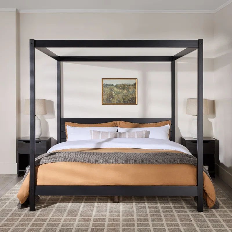Hanhalyn Solid Wood Canopy Bed | Wayfair North America