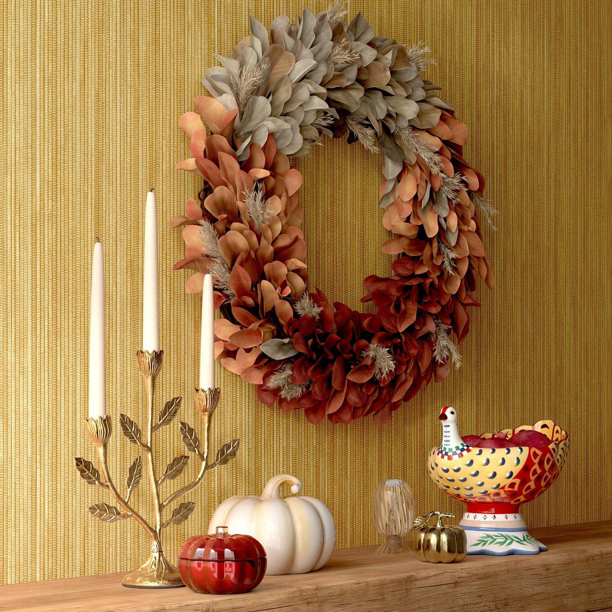 Gold Metal Botanical Candelabra - Threshold™ | Target