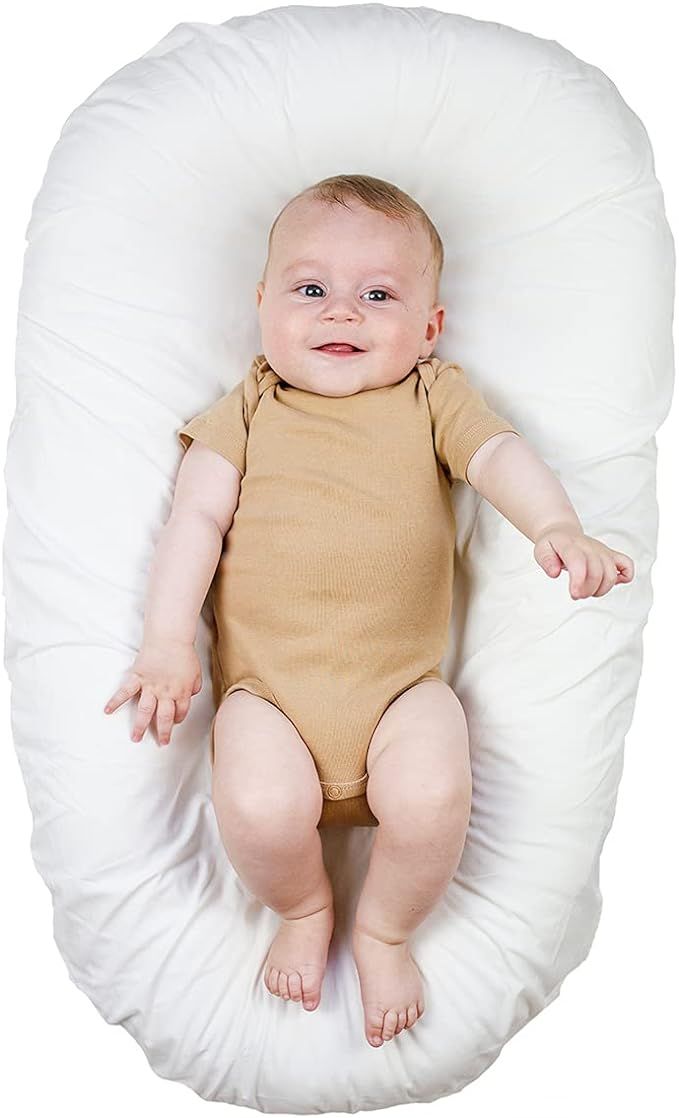 River & Robin Baby Lounger (JoJo) | Newborn Lounger, Baby Nest, Infant Floor Seat – 100% Cotton... | Amazon (US)