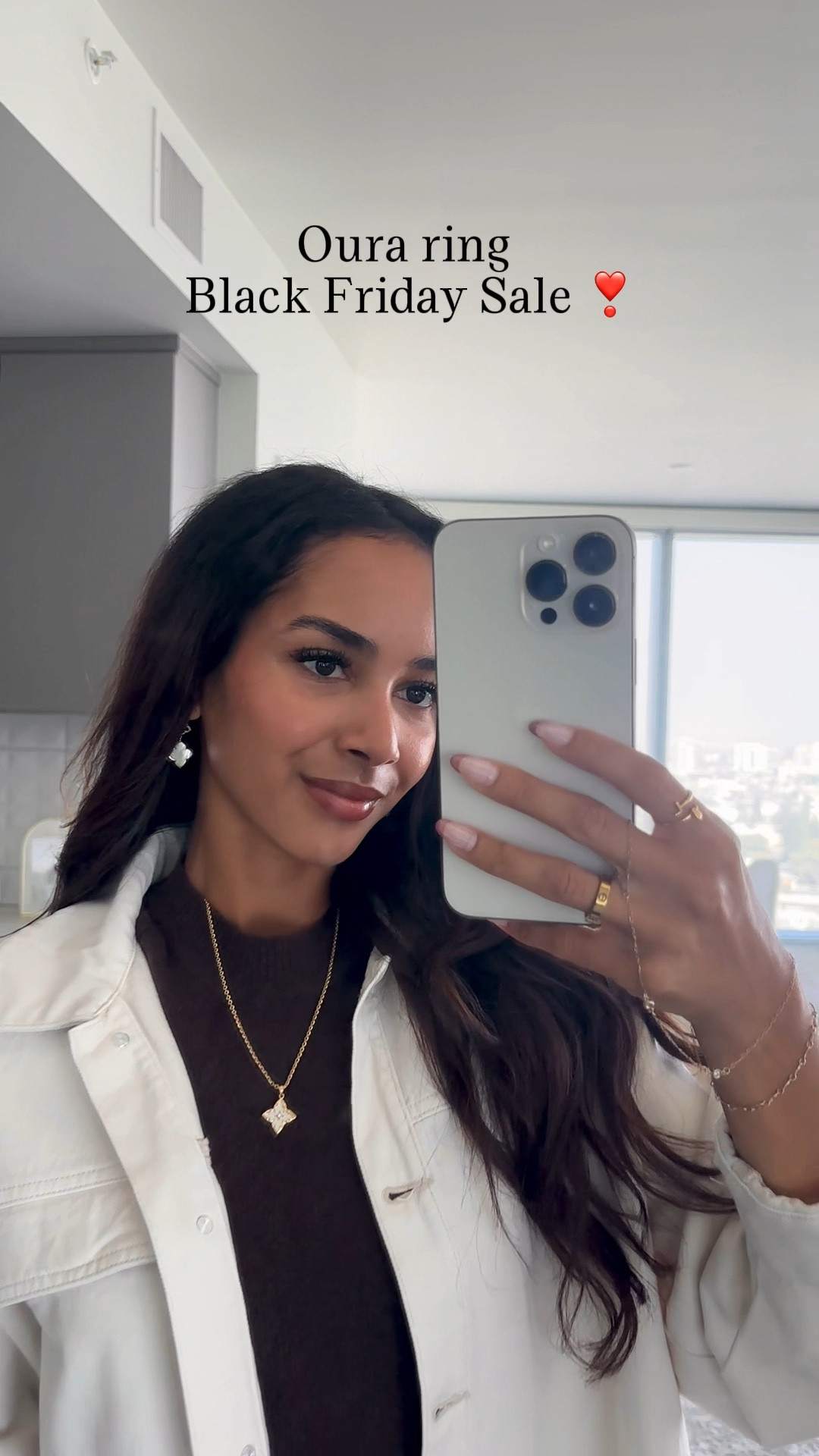 BLACK FRIDAY DEAL you need to see ✨ My Oura Ring is 30% off right now — their biggest sale EVER. I wear mine every single day and it stacks so seamlessly with my other gold pieces. 
• If you’ve been wanting to upgrade your wellness routine or add a cute everyday ring, this is the moment. 
• Linking my exact Oura ring + my jewelry stack so you can shop the sale before it ends 💓

#LTKSaleAlert #LTKCyberWeek #LTKGiftGuide
