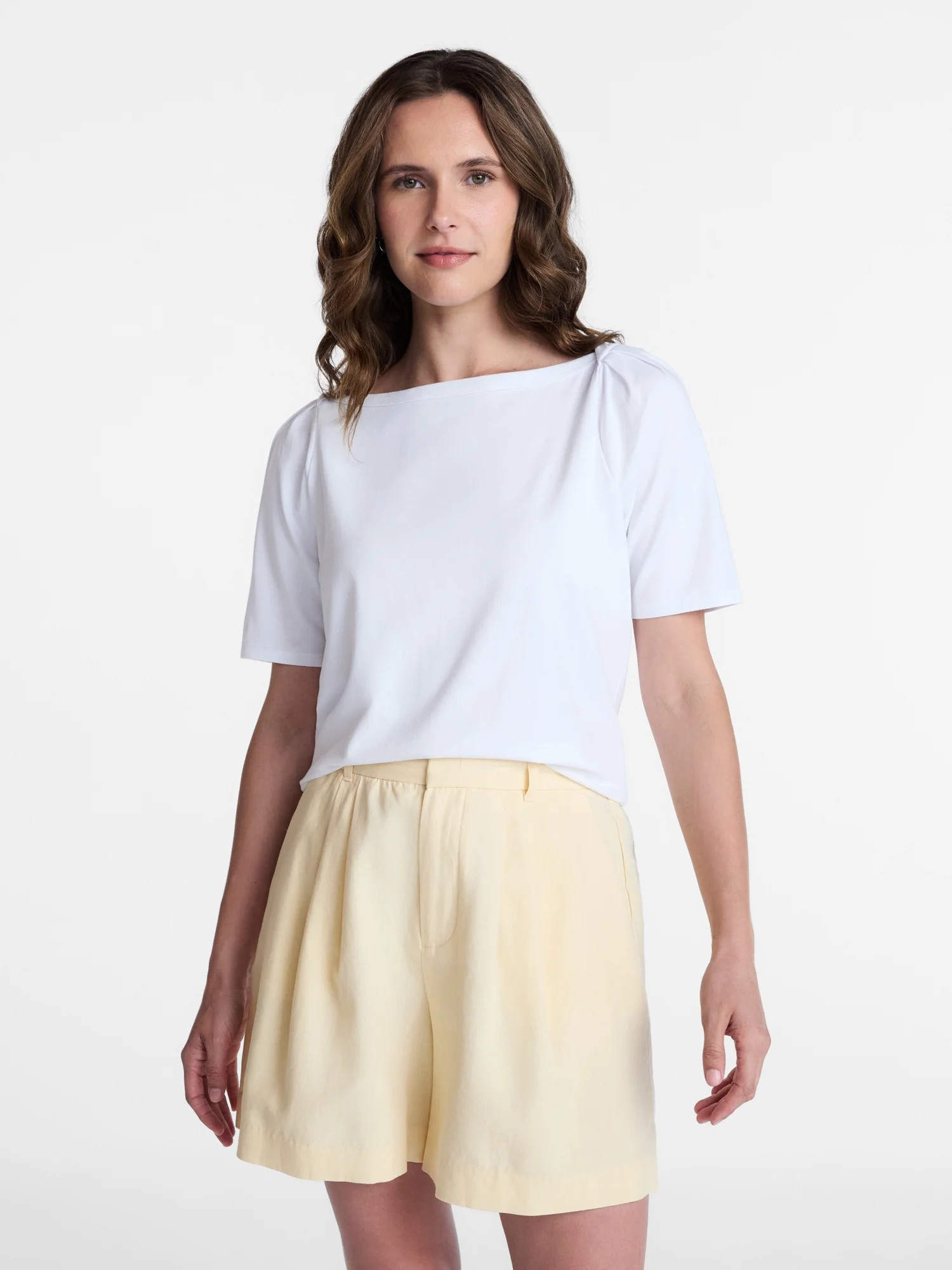 Time and Tru Women's Envelope Tee with Short Sleeves, Sizes XS-XXXL | Walmart (US)