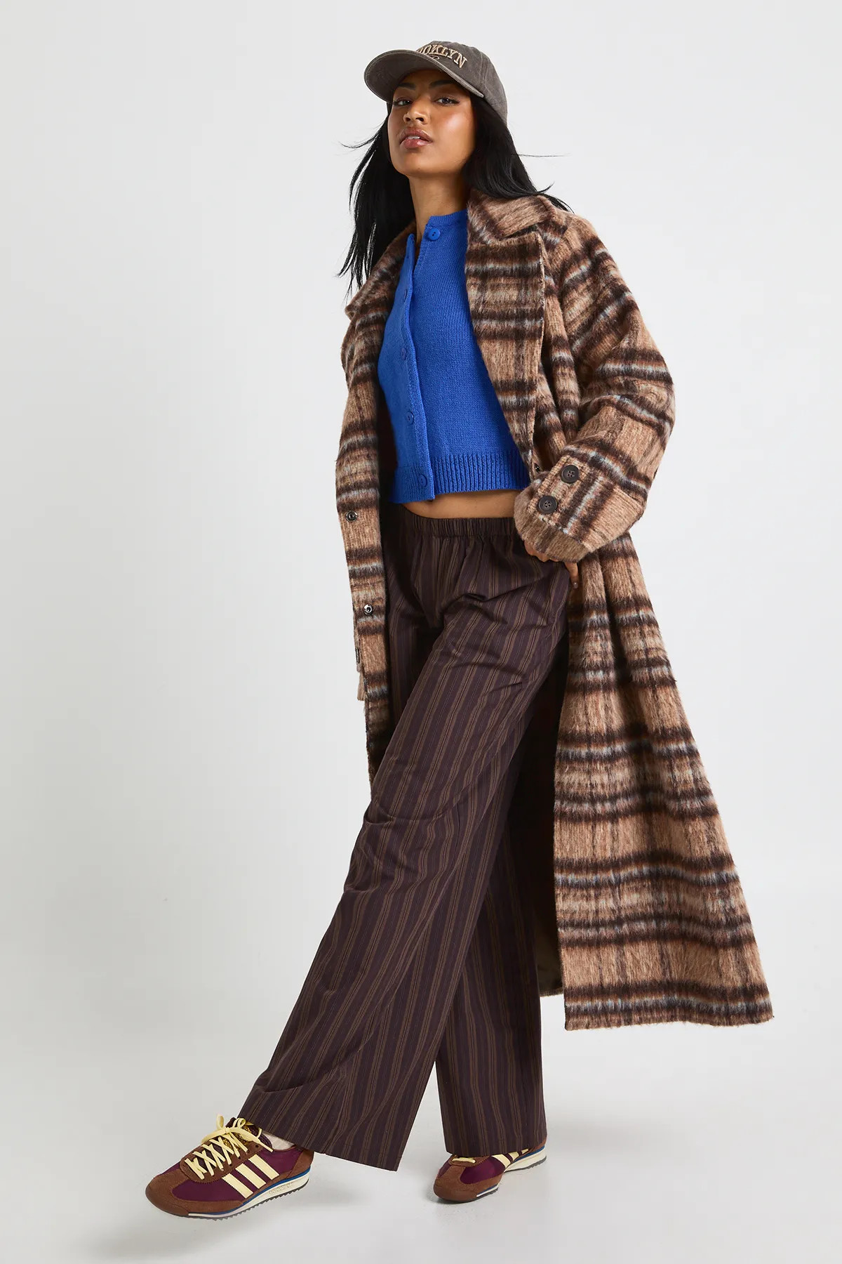 Mixed Stripe Wide Leg Trousers | Boohoo.com (UK & IE)
