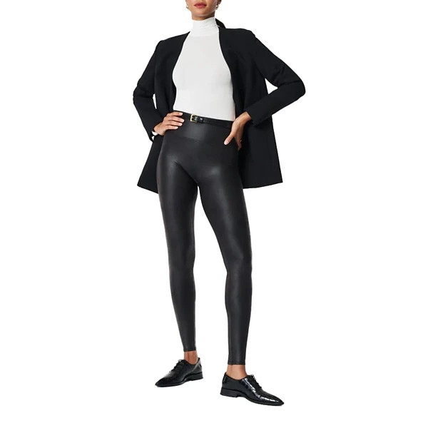Women's Spanx Faux Leather Leggings Large Black | Scheels