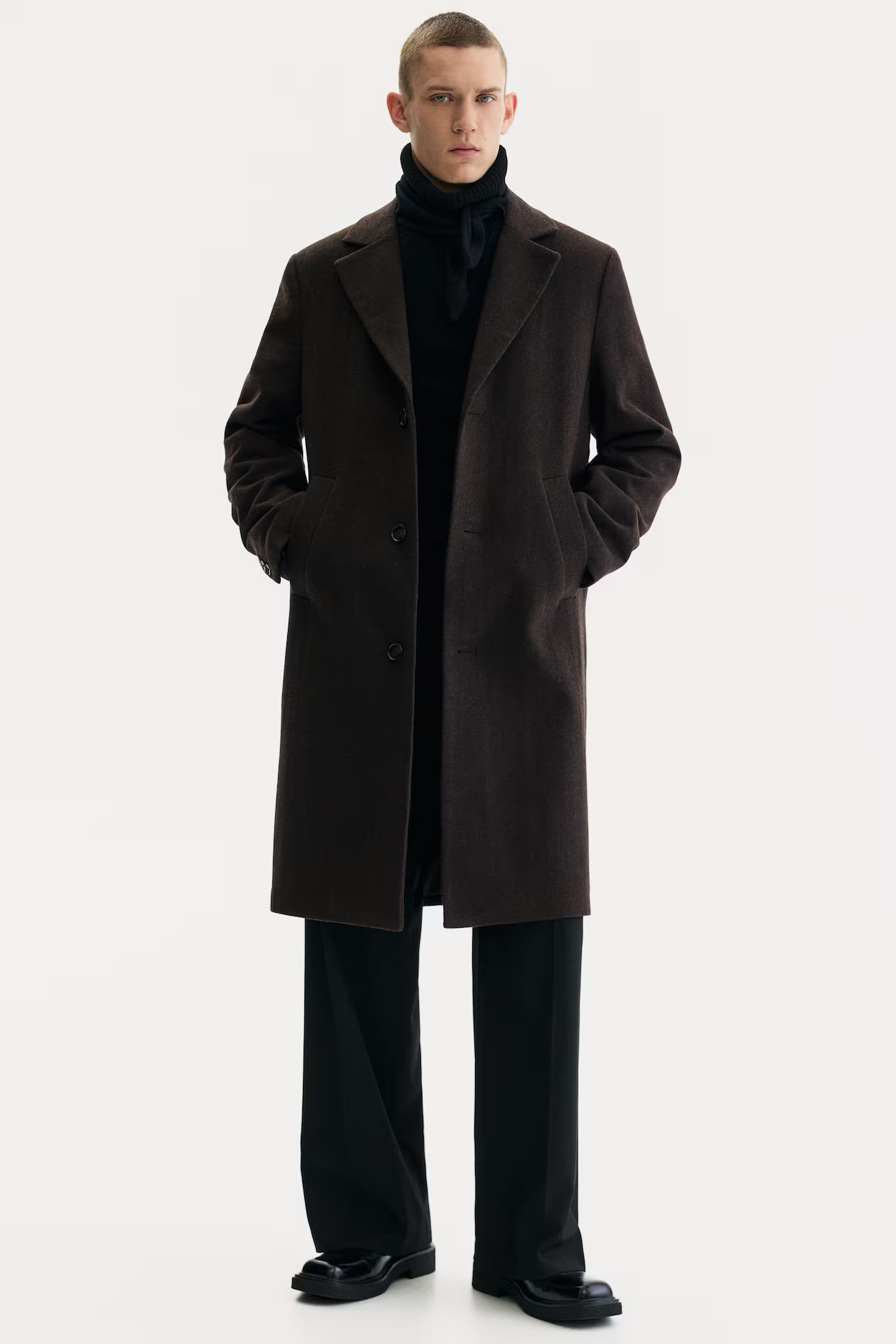 Single-Breasted Wool-Blend Coat | H&M (US + CA)