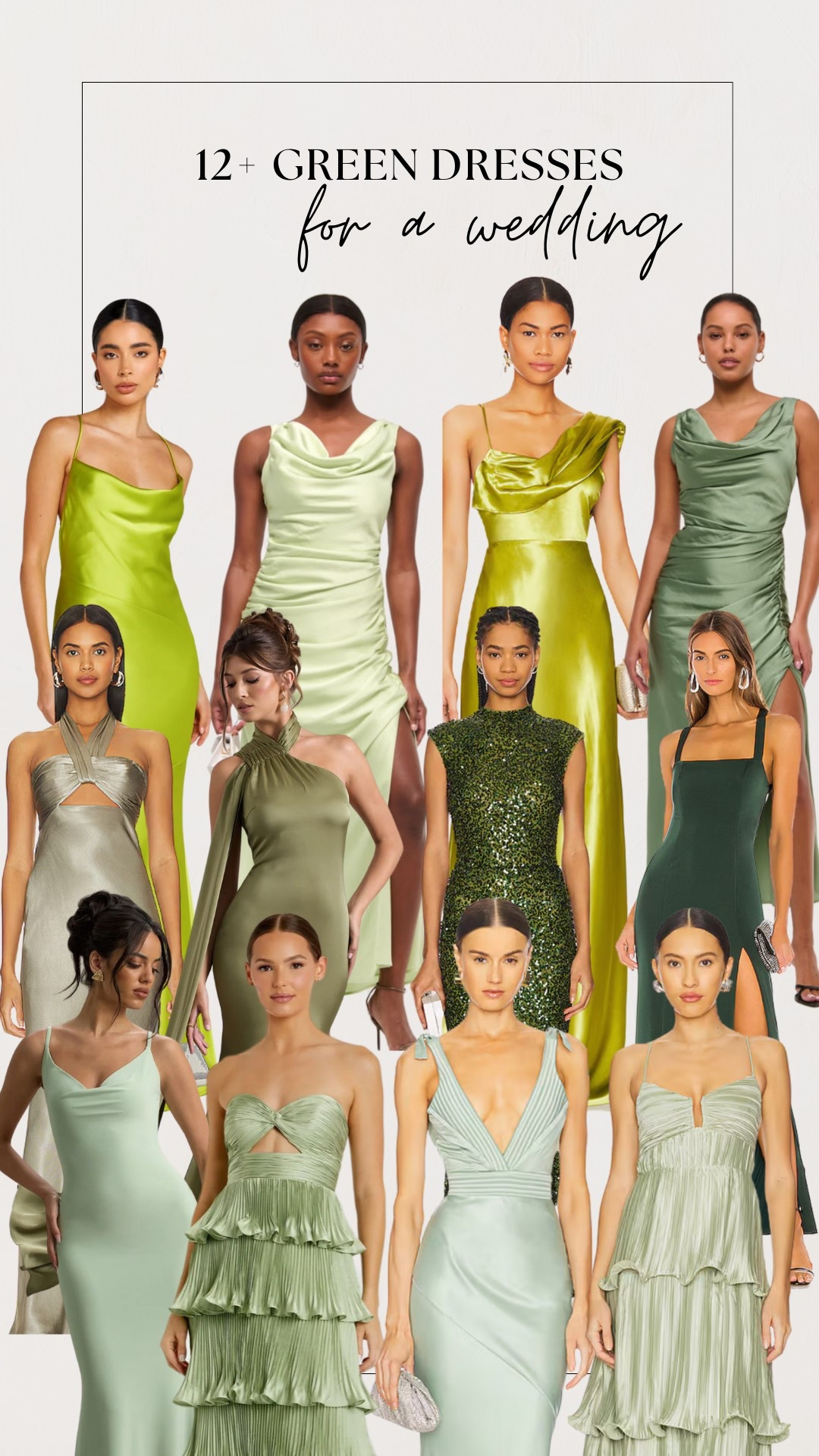 I choose dark sage green for my bridesmaids, I think it’s very elegant but all shades of green are always beautiful for a wedding guest dress or bridesmaids. Here a list of my favorites!

#LTKParties #LTKFindsUnder100 #LTKWedding