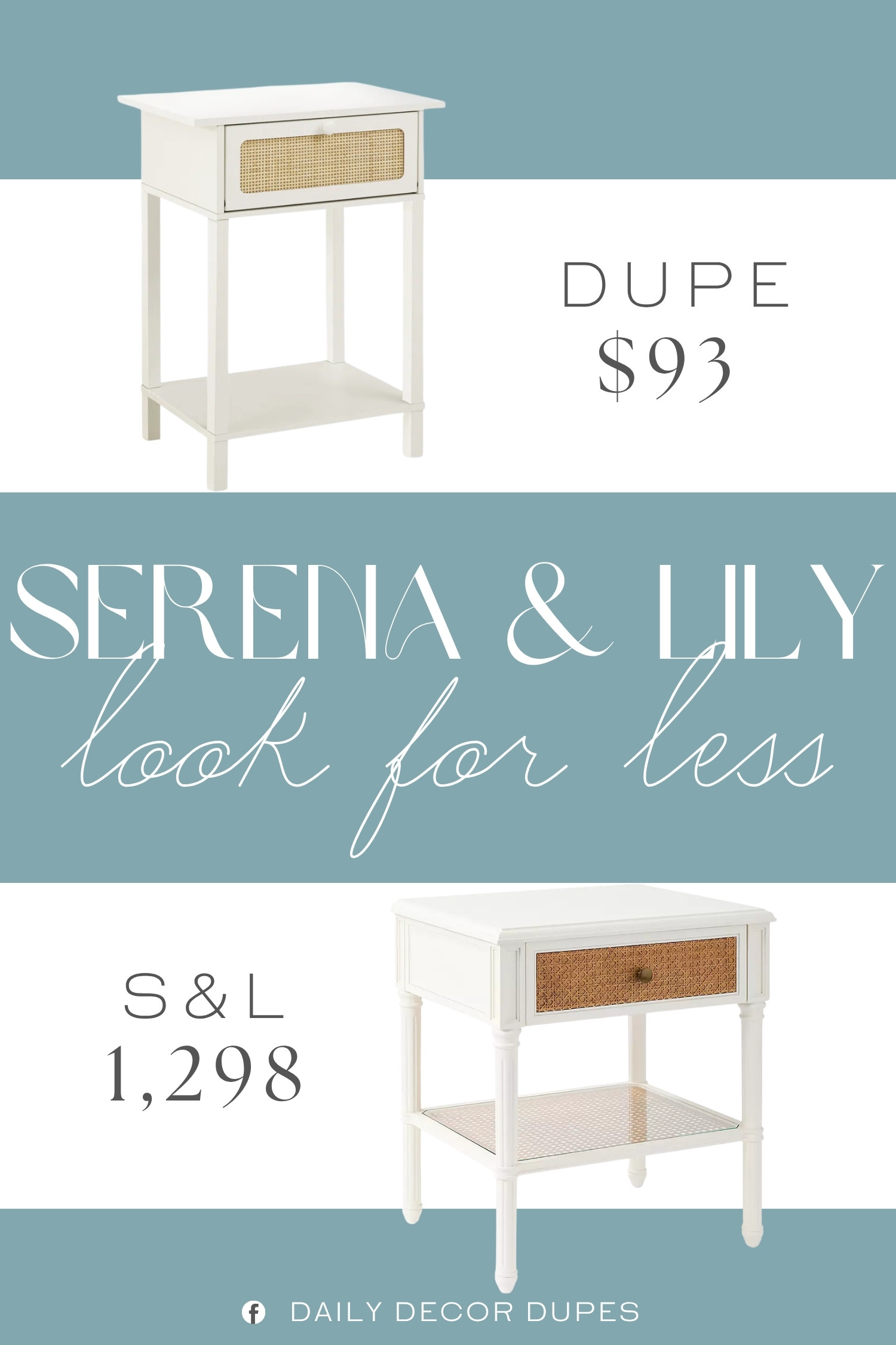 The Serena & Lily Tremont 1-Drawer Nightstand combines a crisp white finish, woven cane drawer front, and an open lower shelf for a mix of style and everyday storage. The compact silhouette works beautifully beside a bed, in a guest room, or even as a small accent table in another space. The white and natural cane combination fits effortlessly with coastal, transitional, cottage, and relaxed neutral bedroom decor. 🪵✨🏡

Home more affordable option find similar look for less budget friendly affordable cheap cheaper beautiful pretty. Clearance sale coupon code discount code promo code luxury Inspo inspiration inspired by idea ideas Love like these? I share multiple every day in my FB group.
#SerenaAndLilyInspired #TremontNightstand #CaneNightstand #WhiteNightstand #OneDrawerNightstand #CoastalBedroom #BedroomFurniture #FurnitureFinds 

 #LTKHome