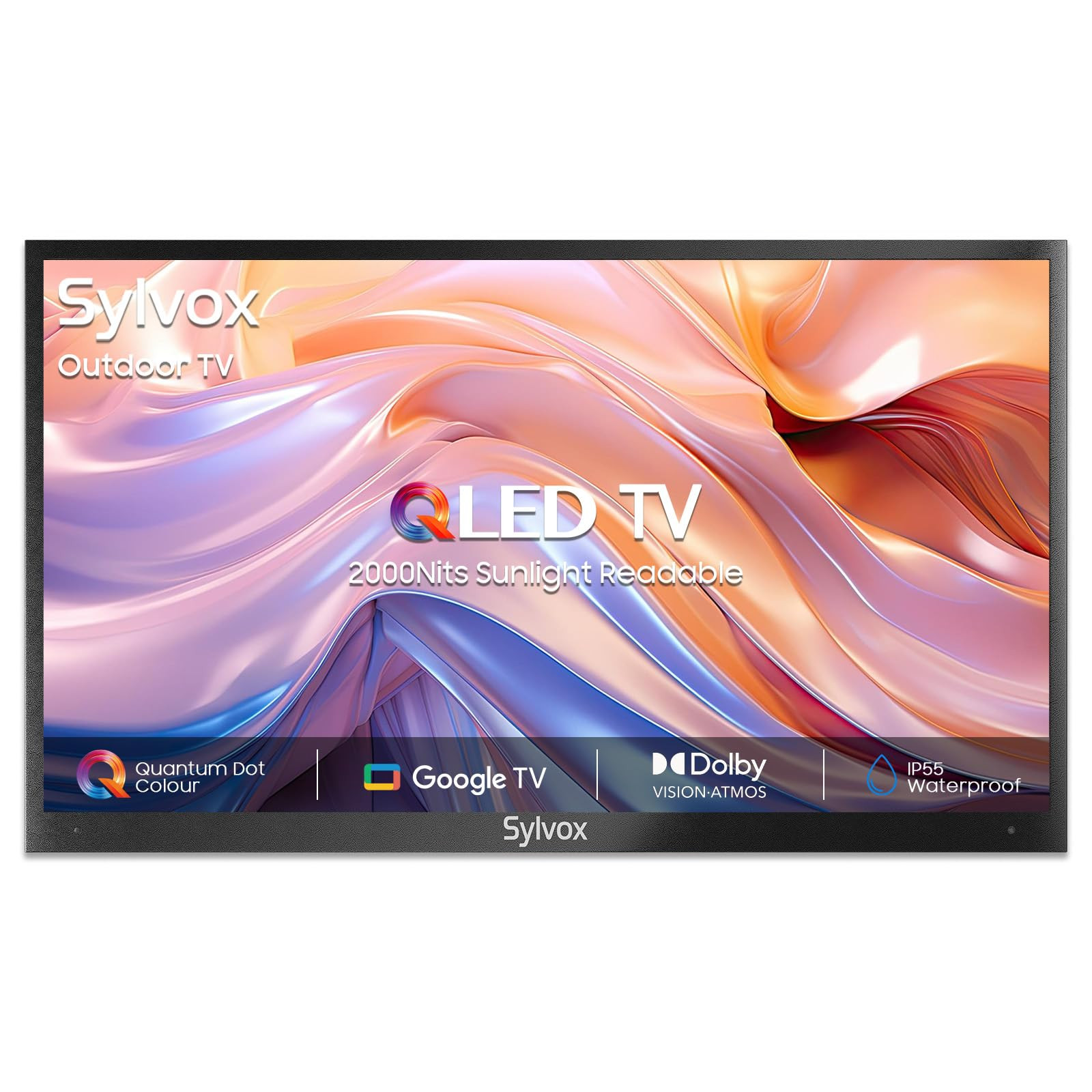 SYLVOX Outdoor TV, 65 inch Smart QLED TV, Full Sun Outdoor TVs, 2000 Nit Sunlight Readable Displa... | Amazon (US)