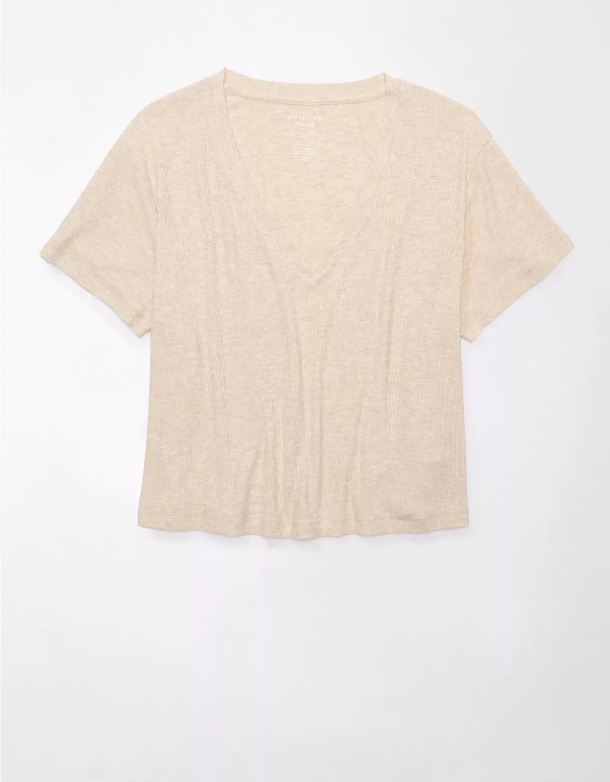 AE Soft & Sexy Cropped V-Neck T-Shirt | American Eagle Outfitters (US & CA)